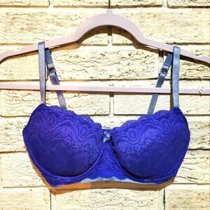 Heidi Klum Intimates Royal Blue / Vista Blue Madeline Contour Bra, Size 32DD